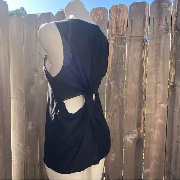 A.L.C. Harper Twist Back Tank in Black size small - Picture 9 of 10